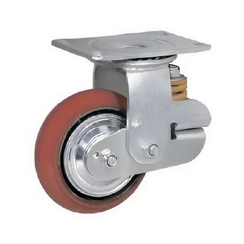 SSLp 63 - Подпружиненное большегрузное полиуретановое колесо 150 мм (поворот., площадка, шарикоподш.)