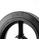 Большегрузное чугунное колесо 250 мм (поворотное, площадка, черная резина, роликоподшипник) - SCD 85